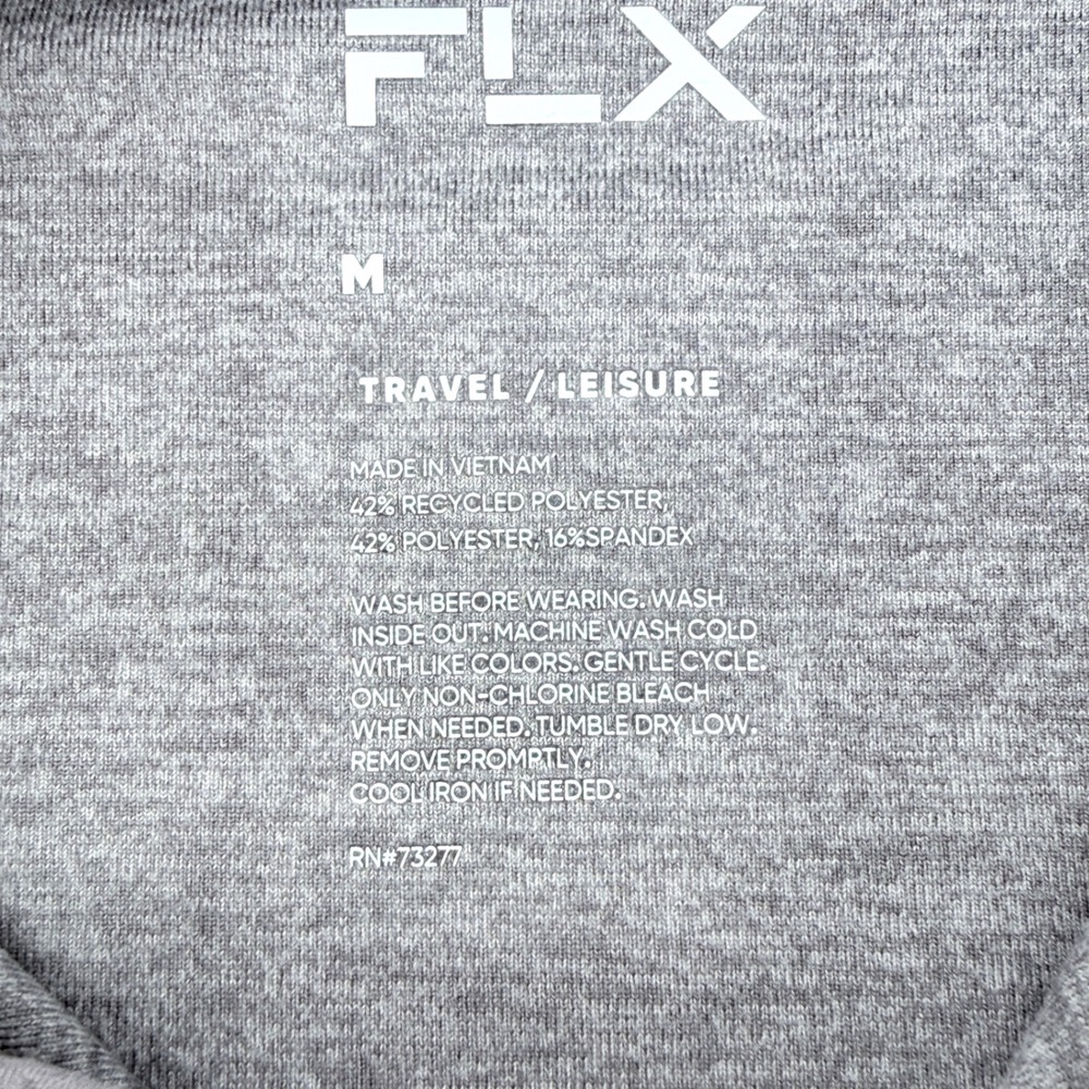 FLX Quarter Zip Pullover Womens Medium Gray Travel Leisure Boxy Drawstring Crop - Picture 4 of 10